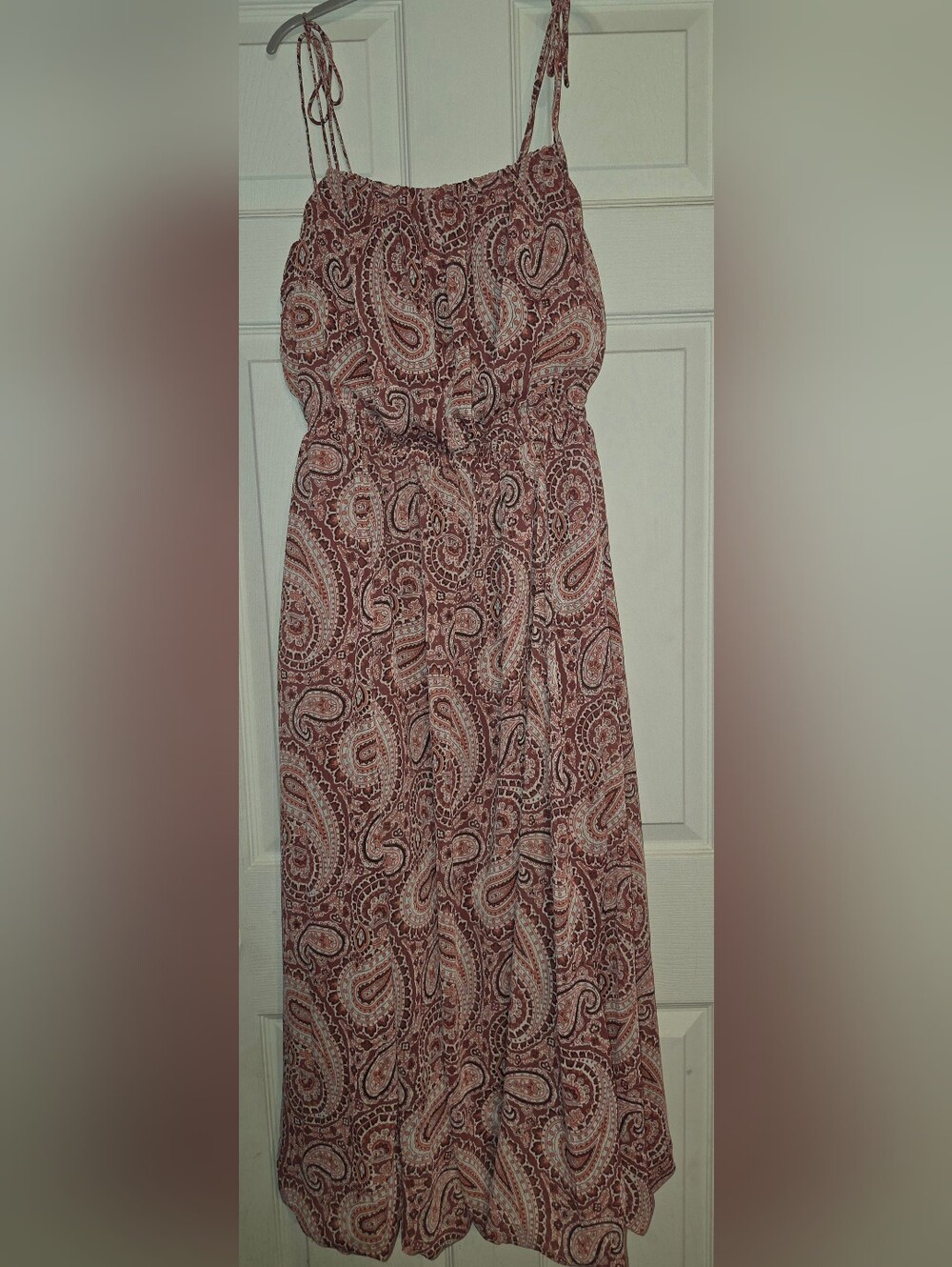 LOFT Dusty Rose Paisley Maxi Dress